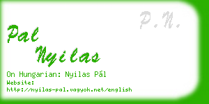 pal nyilas business card